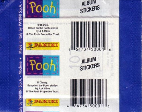 1x 1997 Panini Disney Pooh - Sticker Pack (SEALED)