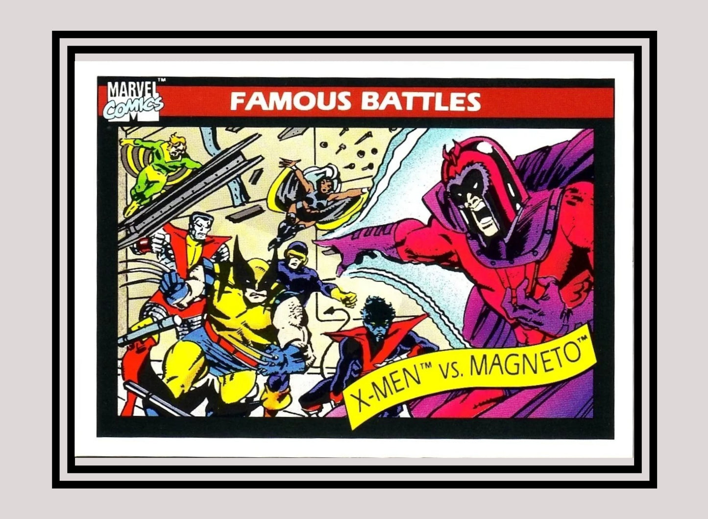 Marvel! 1x X-Men vs. Magneto - Base (#100 - 1990 Impel Marvel Universe Series I)