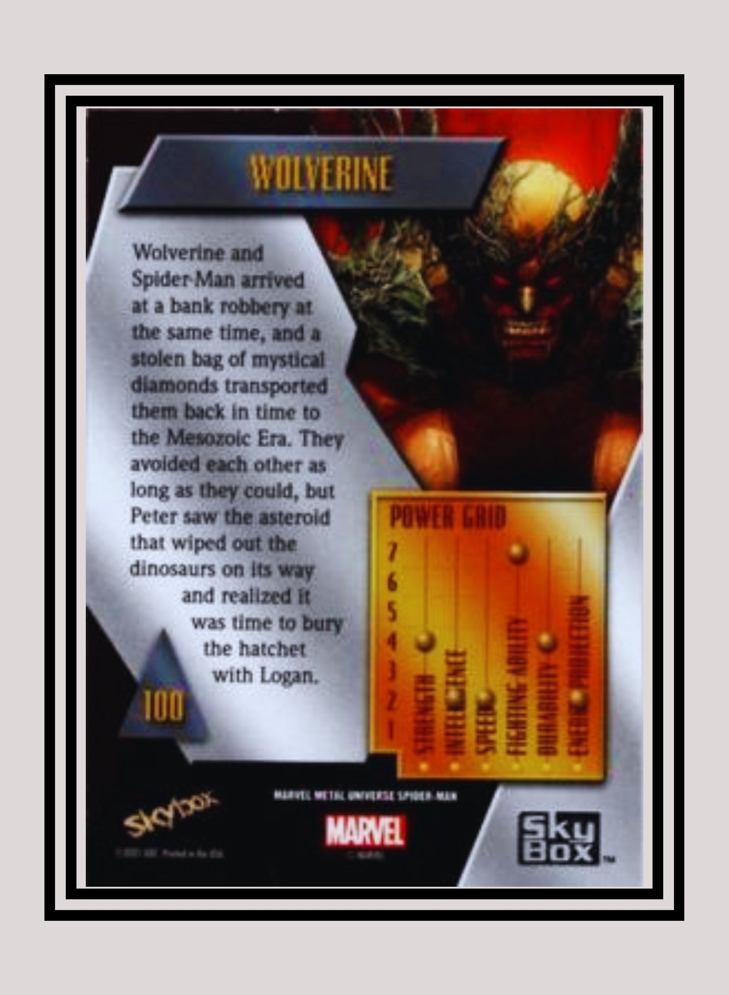 Marvel! 1x Wolverine - Base Low Series (#100 - 2021 Upper Deck Spiderman Metal Universe)