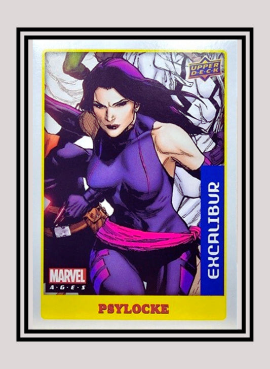 Marvel! 1x Psylocke - Sticker (#100 - 2020 Upper Deck Marvel Ages)