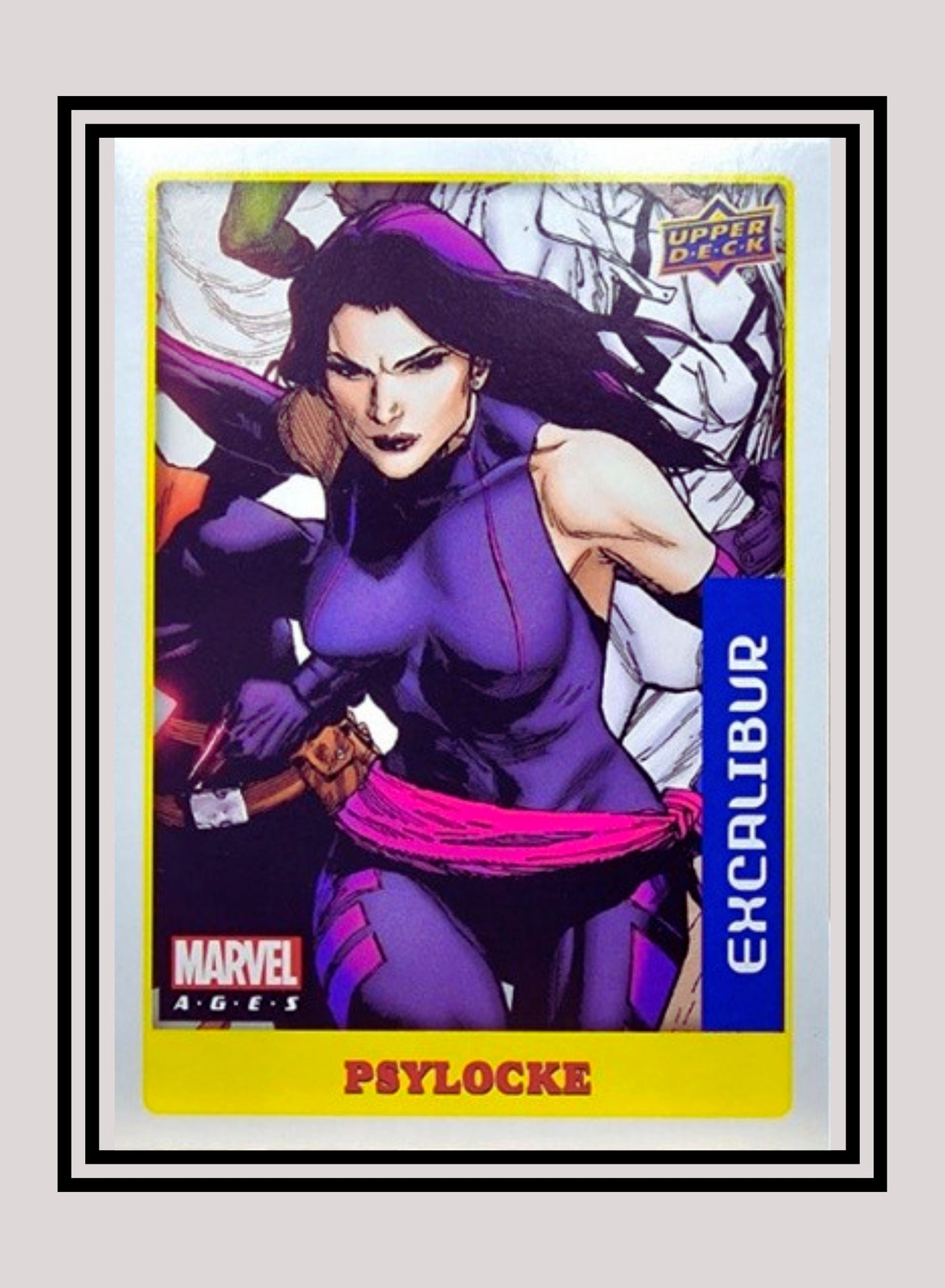 Marvel! 1x Psylocke - Sticker (#100 - 2020 Upper Deck Marvel Ages)