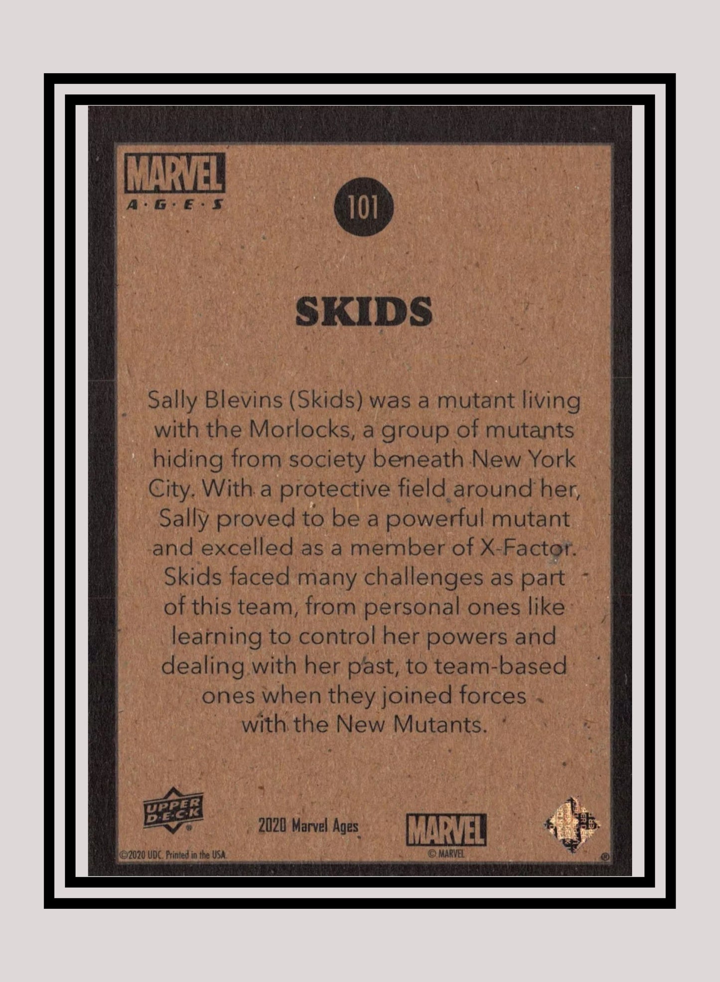 Marvel! 1x Skids - Base (#101 - 2020 Upper Deck Marvel Ages)