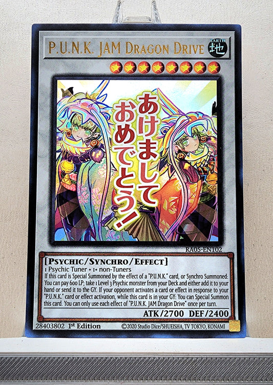 Yugioh! 1x P.U.N.K. JAM Dragon Drive Stamp Artwork (RA05 - Ultra Rare) 1st Edition
