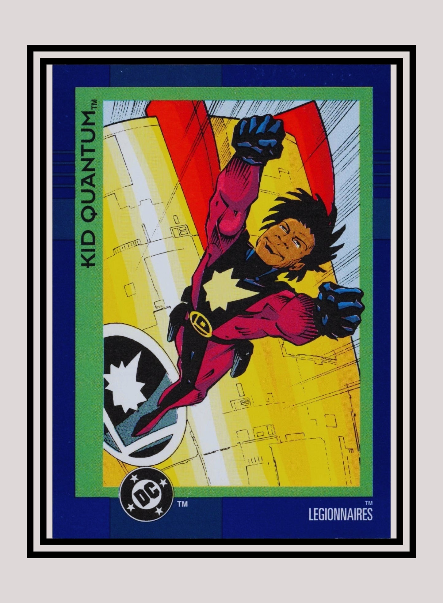 DC! 1x Kid Quantum - Base (#102 - 1993 Skybox DC Cosmic Teams)