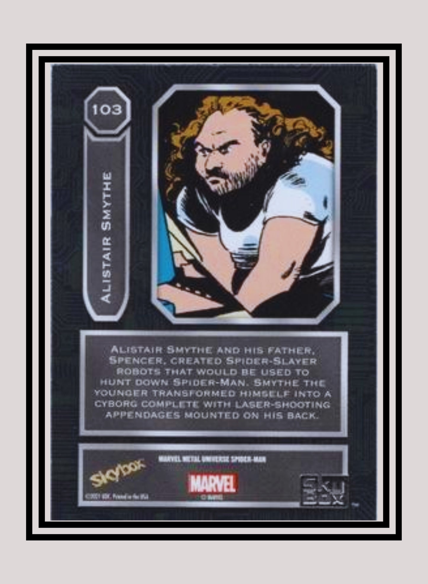 Marvel! 1x Alistair Smythe - Base High Series (#103 - 2021 Upper Deck Spiderman Metal Universe)