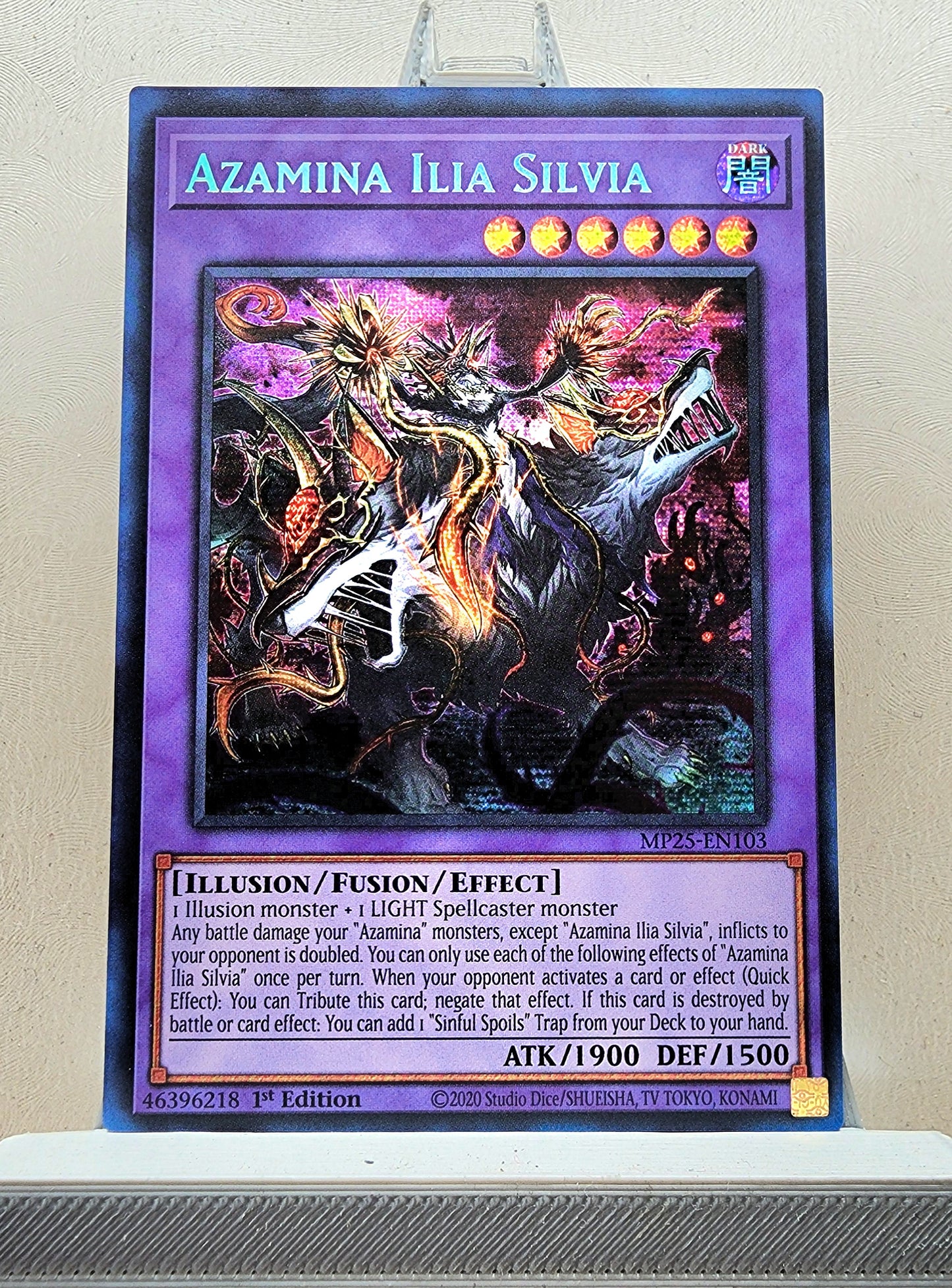 Yugioh! 1x Azamina Ilia Silvia (MP25 - Prismatic Secret Rare) 1st Edition