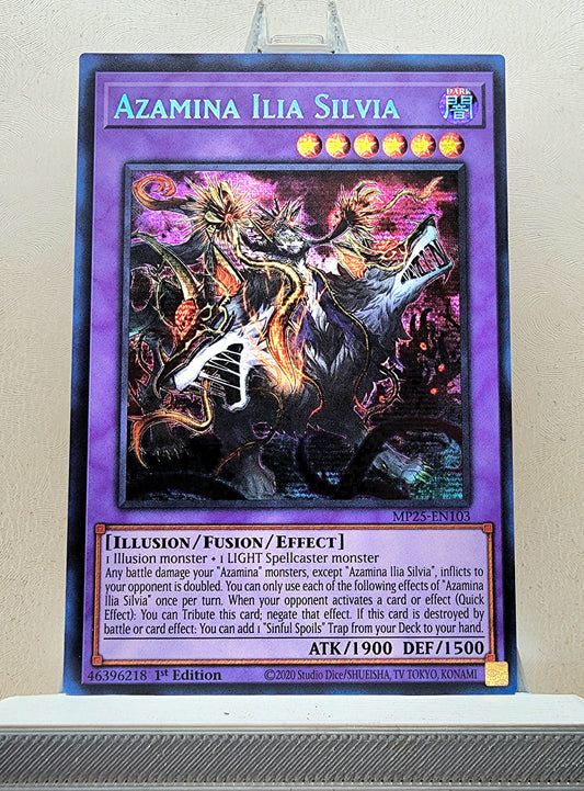 Yugioh! 1x Azamina Ilia Silvia (MP25 - Prismatic Secret Rare) 1st Edition