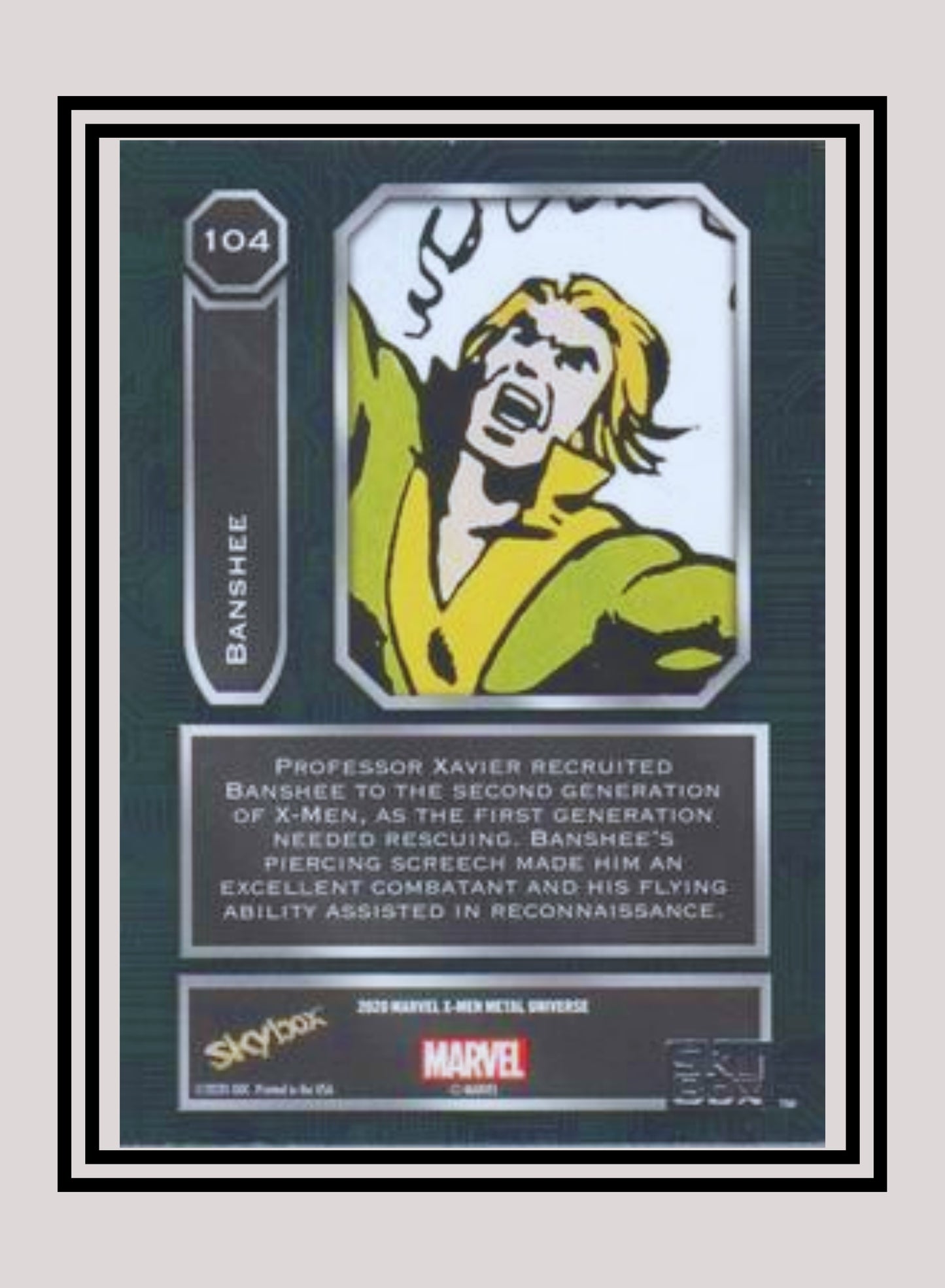 Marvel! 1x Banshee - Base High Series (#104 - 2021 Upper Deck X-Men Metal Universe)