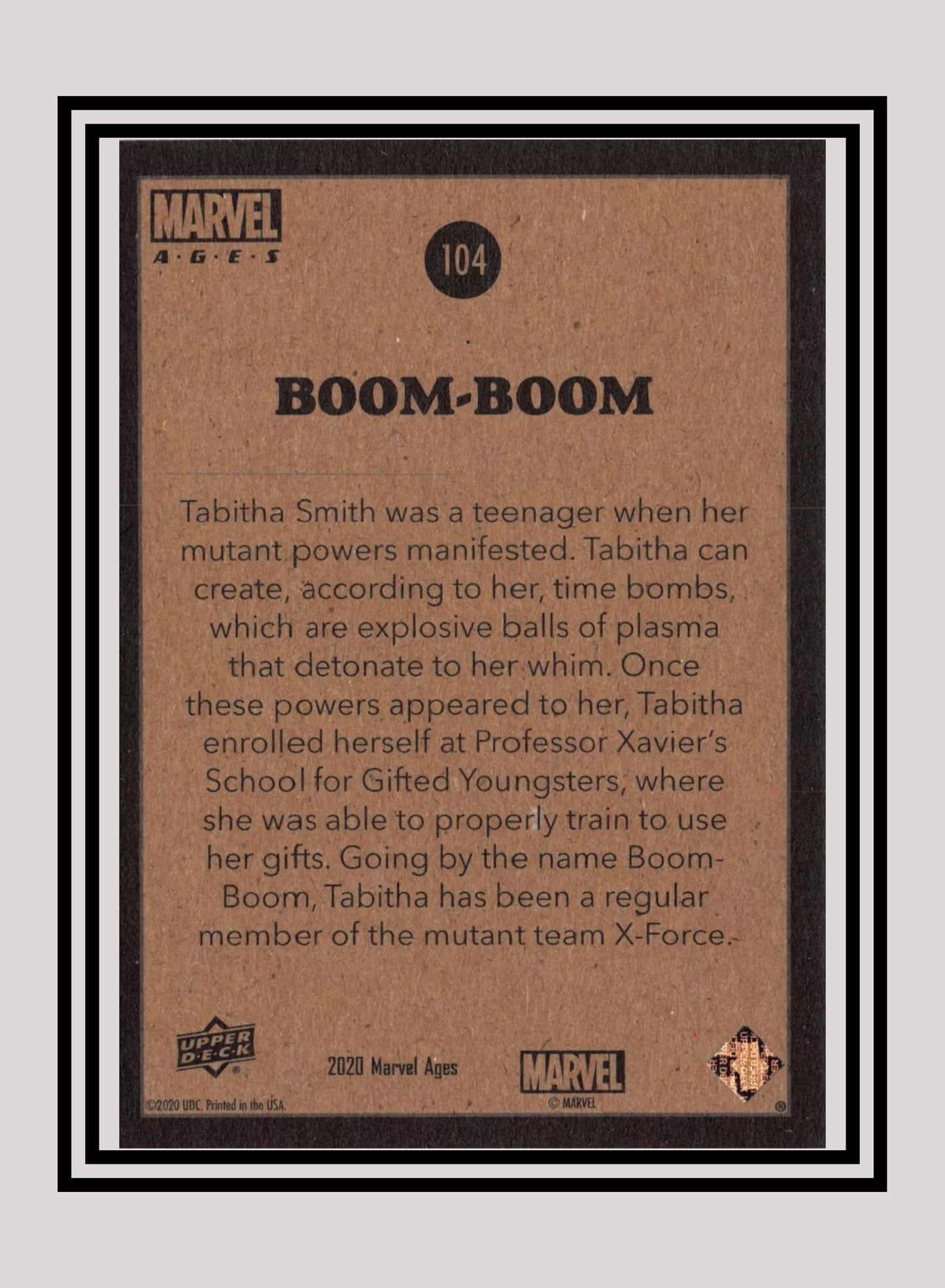 Marvel! 1x Boom-Boom - Base (#104 - 2020 Upper Deck Marvel Ages)