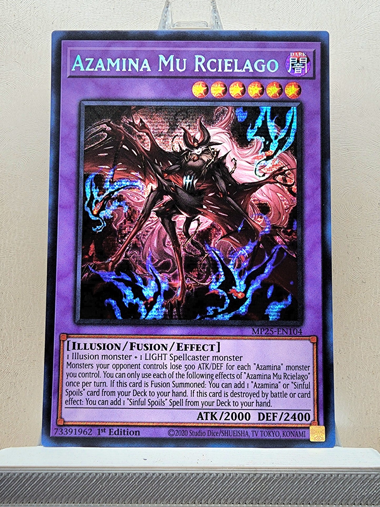 Yugioh! 1x Azamina Mu Rcielago (MP25 - Prismatic Secret Rare) 1st Edition