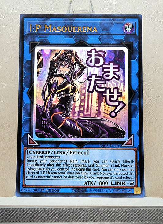 Yugioh! 1x I:P Masquerena Stamp Artwork (RA05 - Ultra Rare) 1st Edition