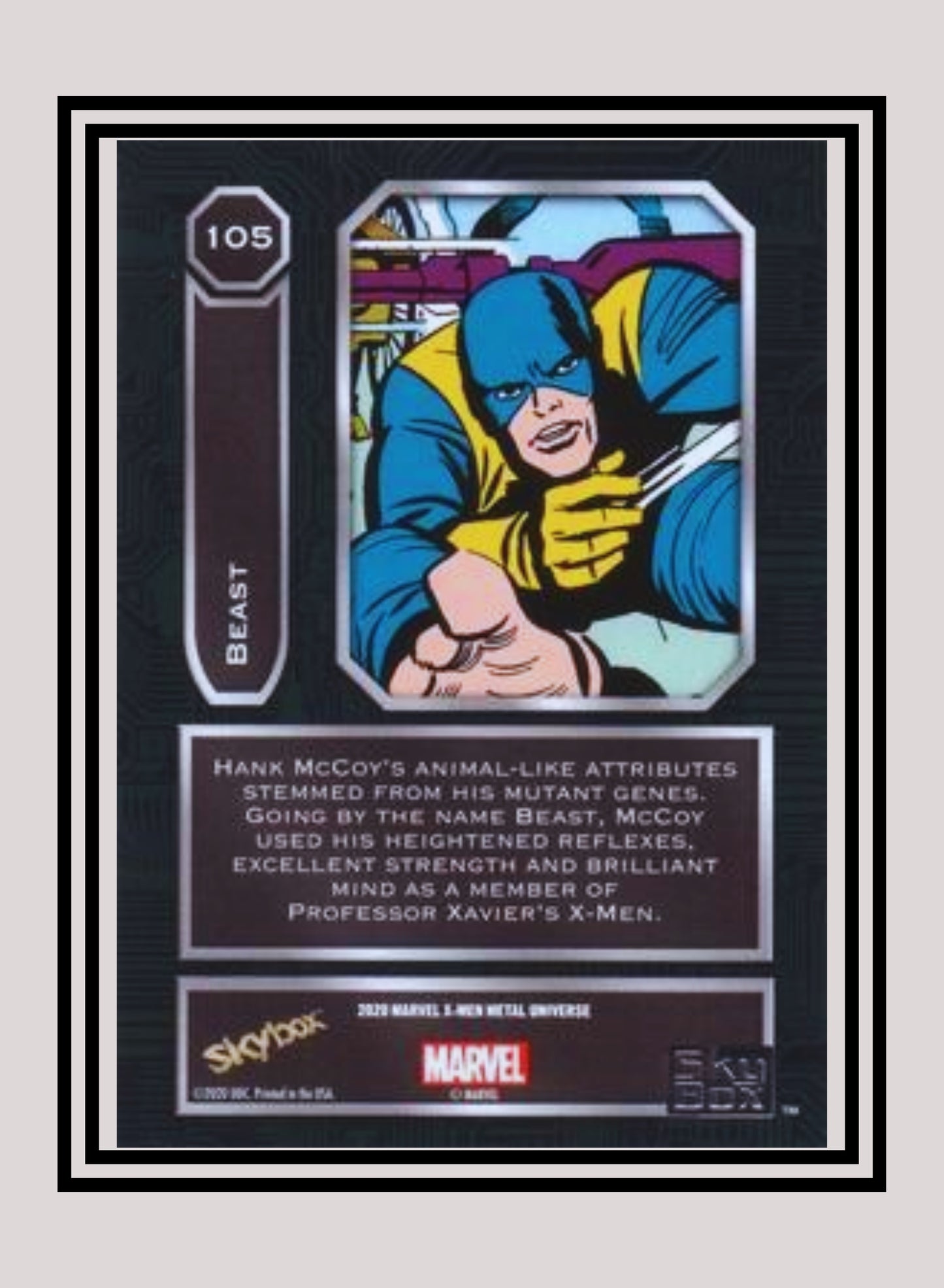 Marvel! 1x Beast - Base High Series (#105 - 2021 Upper Deck X-Men Metal Universe)