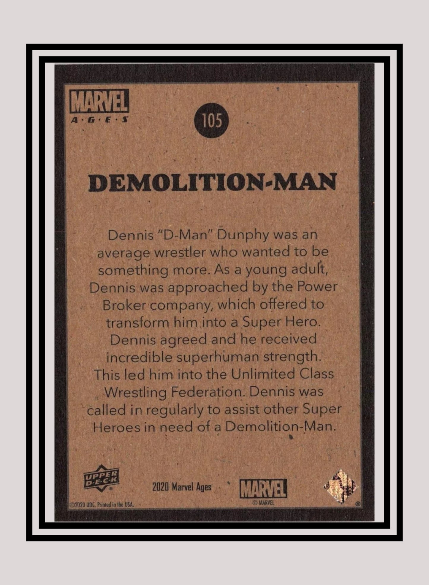 Marvel! 1x Demolition-Man - Base (#105 - 2020 Upper Deck Marvel Ages)