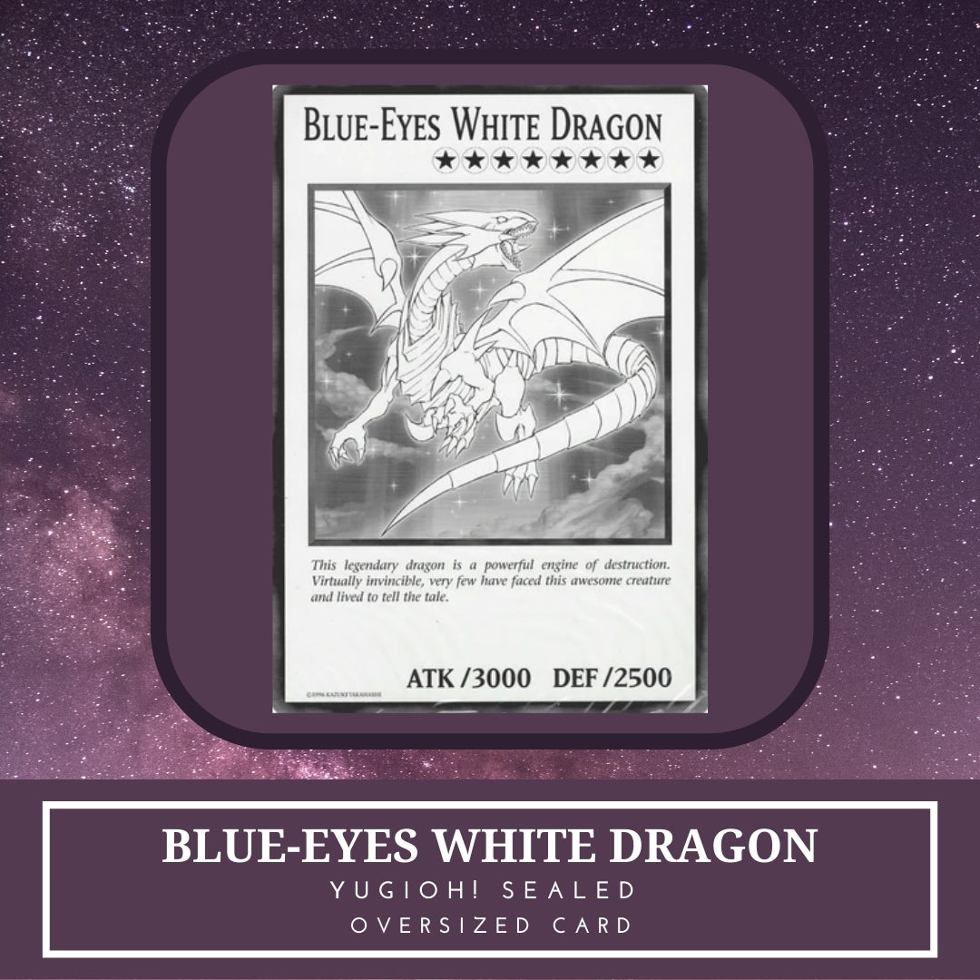 Yugioh! 1x Blue-Eyes White Dragon Oversized Card (SEALED)