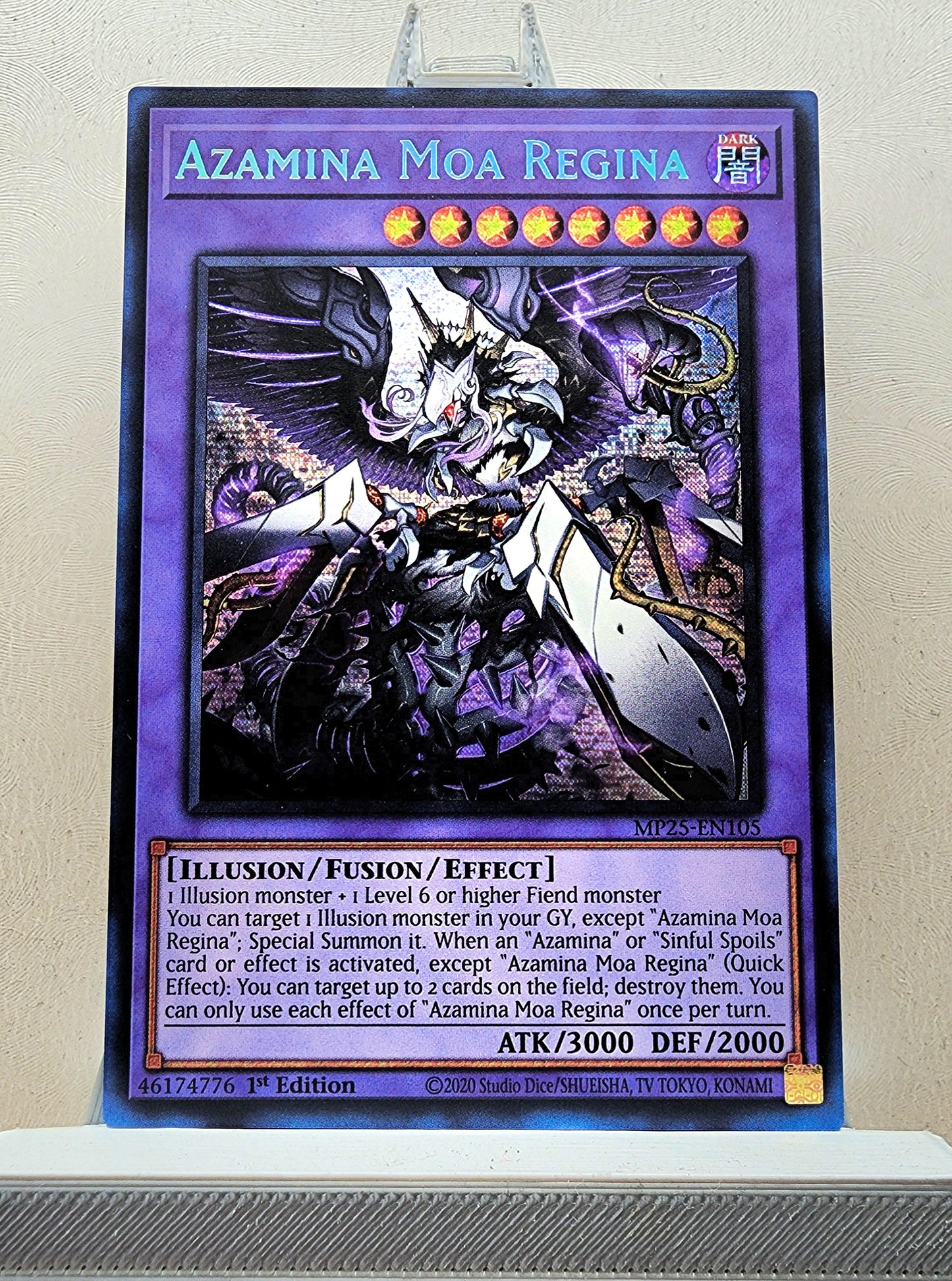 Yugioh! 1x Azamina Moa Regina (MP25 - Prismatic Secret Rare) 1st Edition