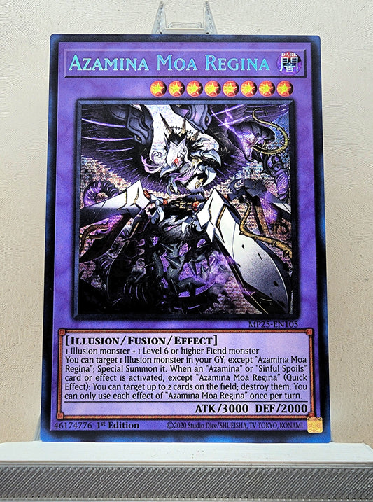 Yugioh! 1x Azamina Moa Regina (MP25 - Prismatic Secret Rare) 1st Edition