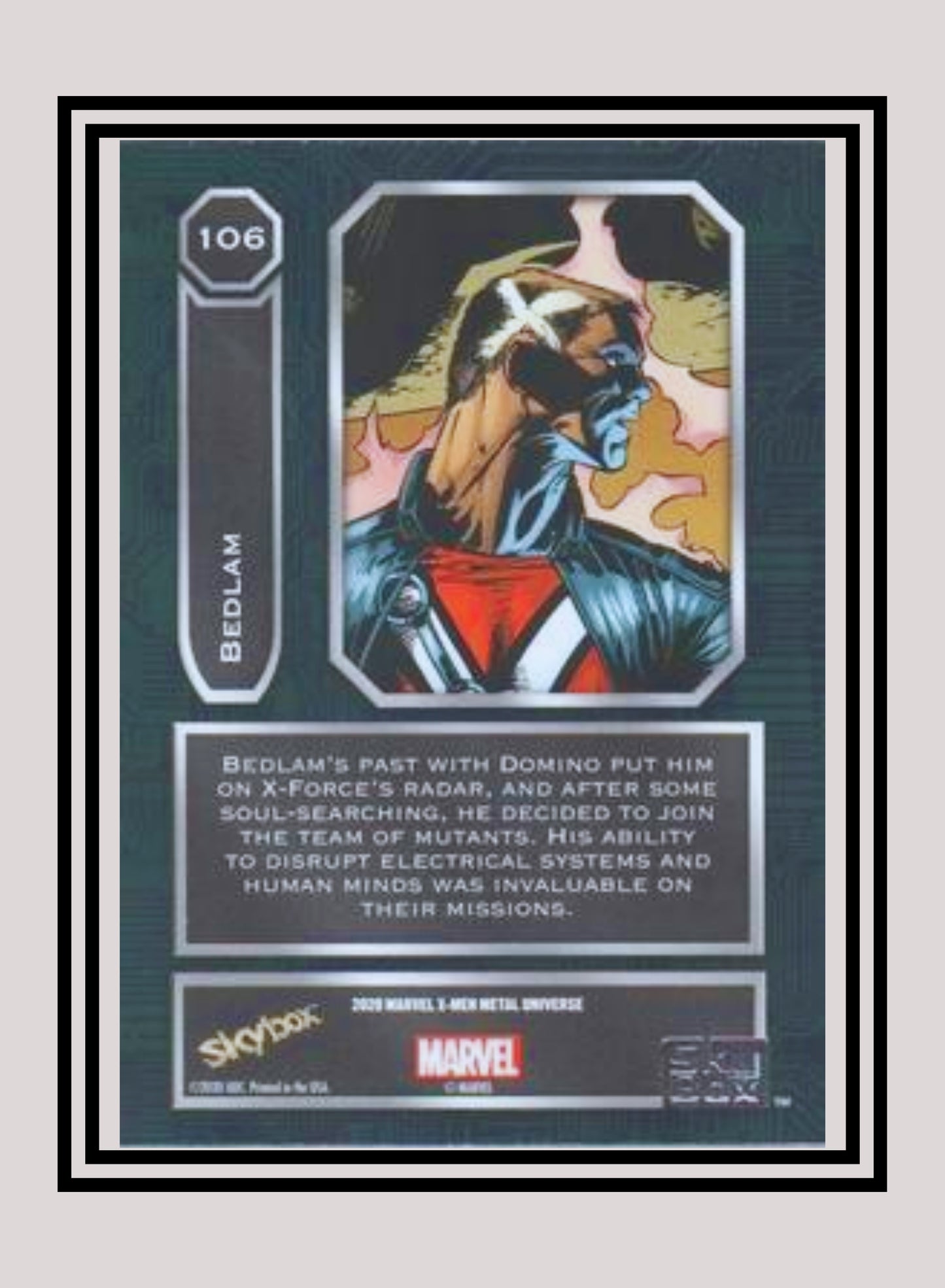 Marvel! 1x Bedlam - Base High Series (#106 - 2021 Upper Deck X-Men Metal Universe)