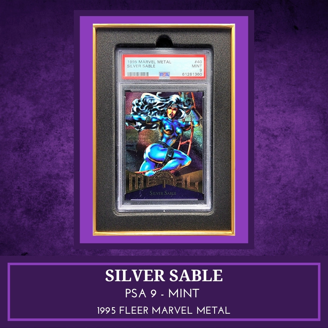 Marvel! 1x Silver Sable PSA 9 (Chromium - 1995 Fleer Marvel Metal)