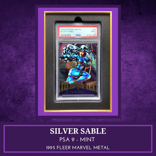 Marvel! 1x Silver Sable PSA 9 (Chromium - 1995 Fleer Marvel Metal)