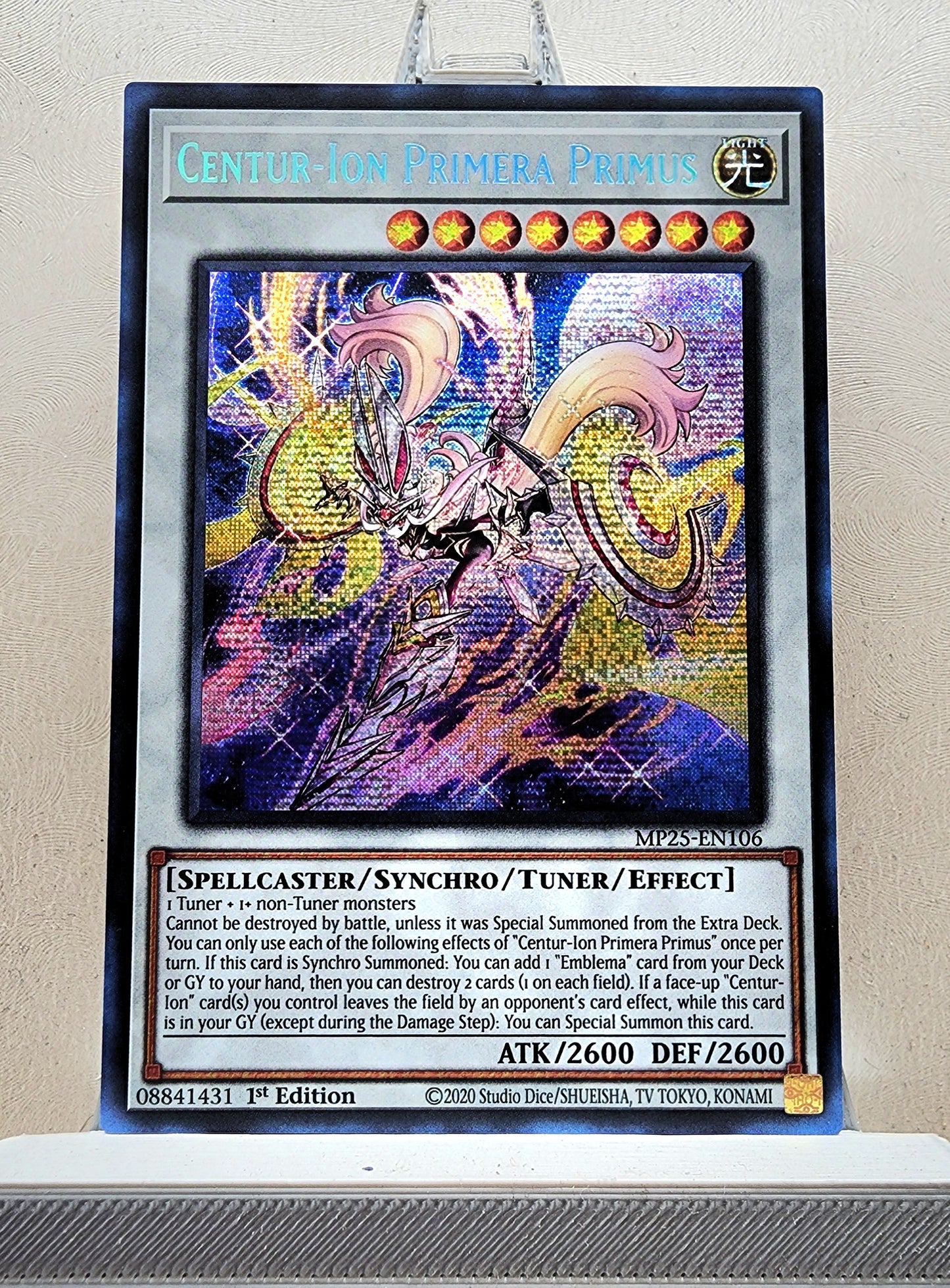Yugioh! 1x Centur-Ion Primera Primus (MP25 - Prismatic Secret Rare) 1st Edition