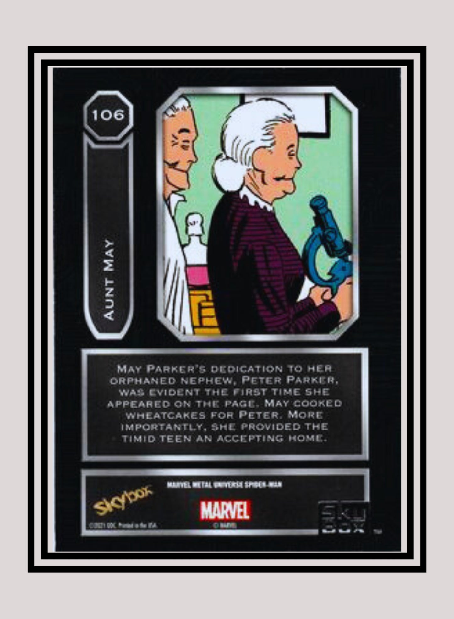 Marvel! 1x Aunt May - Base High Series (#106 - 2021 Upper Deck Spiderman Metal Universe)