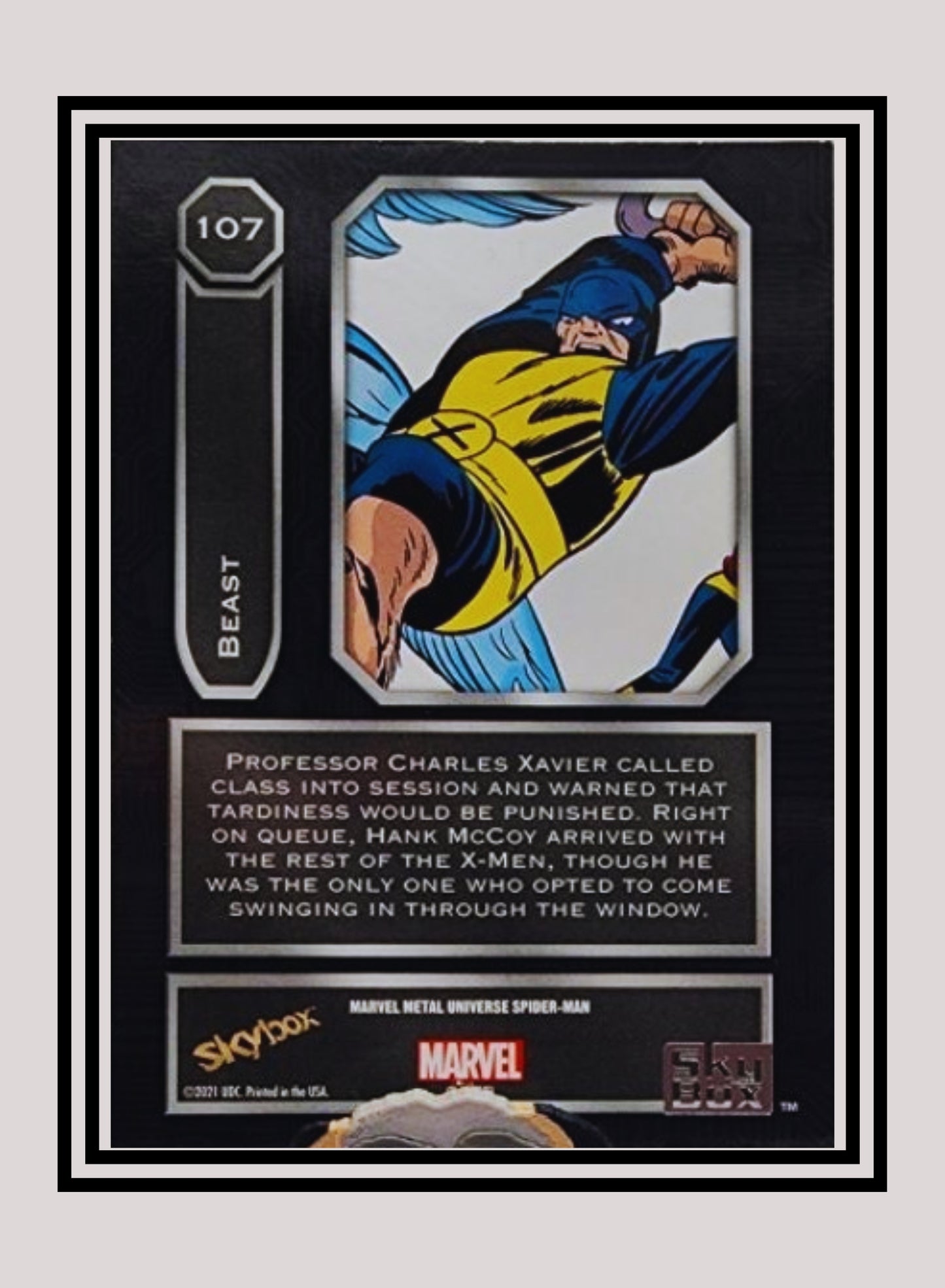 Marvel! 1x Beast - Base High Series (#107 - 2021 Upper Deck Spiderman Metal Universe)