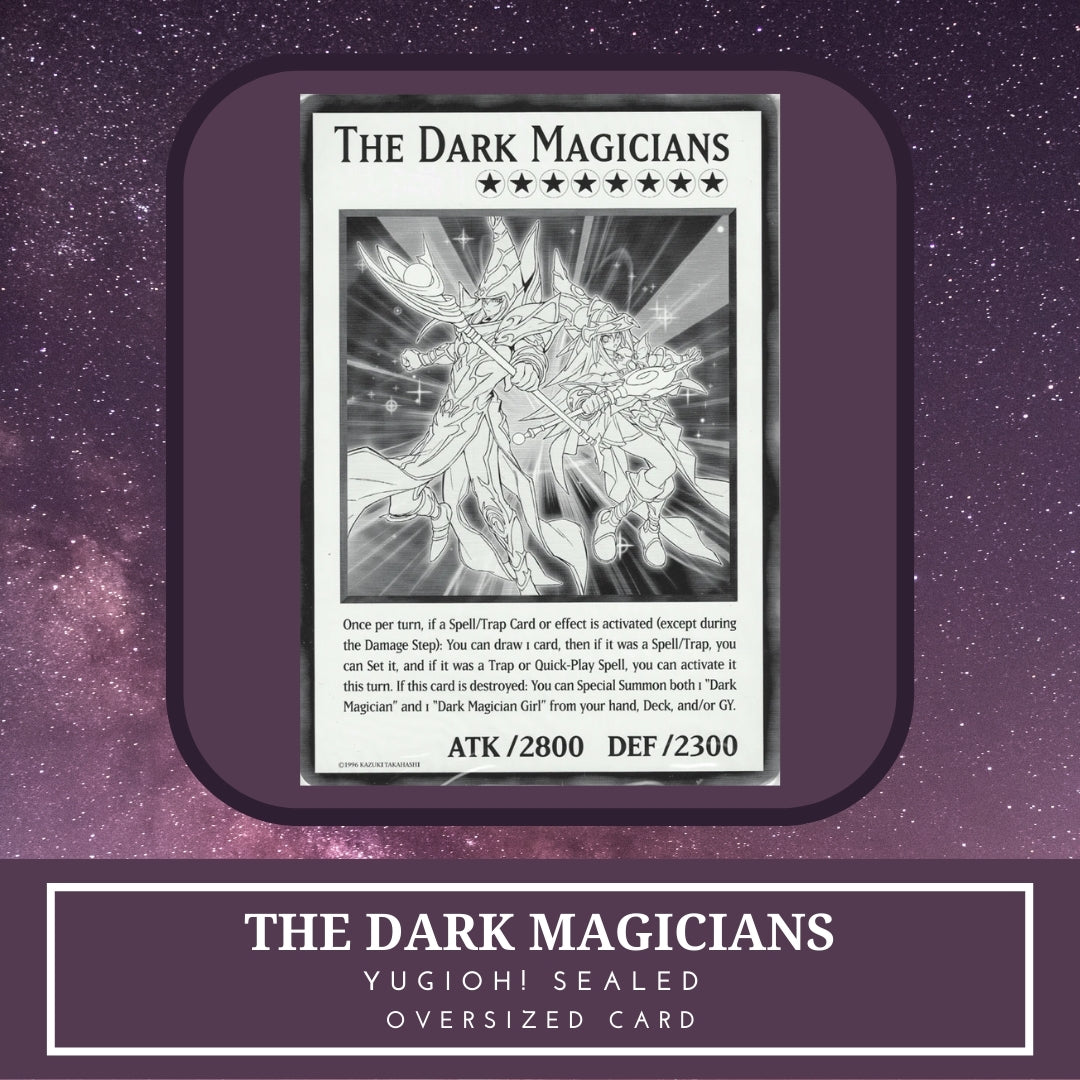 Yugioh! 1x The Dark Magicians Oversized Card (SEALED)