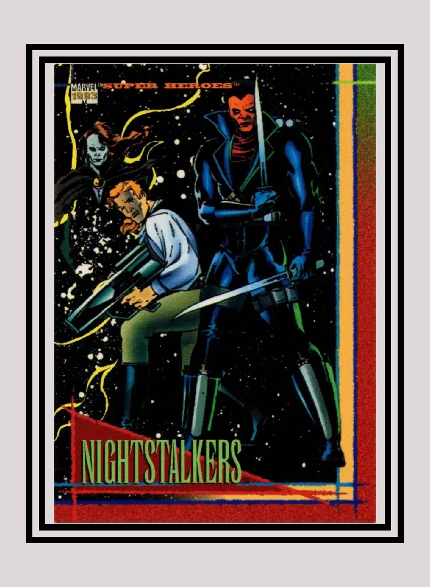 Marvel! 1x Nightstalkers - Base (#108 - 1993 Skybox Marvel Universe Series 4)