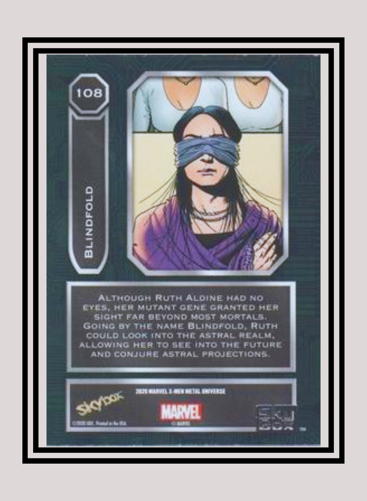 Marvel! 1x Blindfold - Base High Series (#108 - 2021 Upper Deck X-Men Metal Universe)