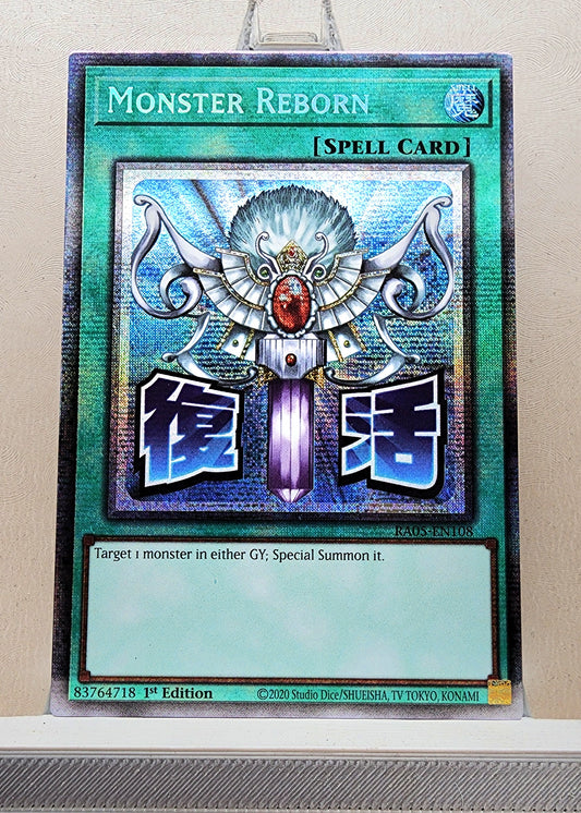 Yugioh! 1x Monster Reborn Stamp Artwork (RA05 - Starlight Rare) 1st Edition