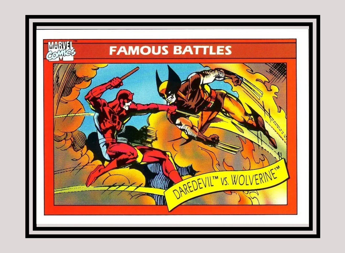 Marvel! 1x Daredevil vs. Wolverine - Base (#109 - 1990 Impel Marvel Universe Series I)