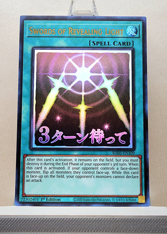 Yugioh! 1x Swords of Revealing Light Stamp Artwork (RA05 - Ultra Rare) 1st Edition