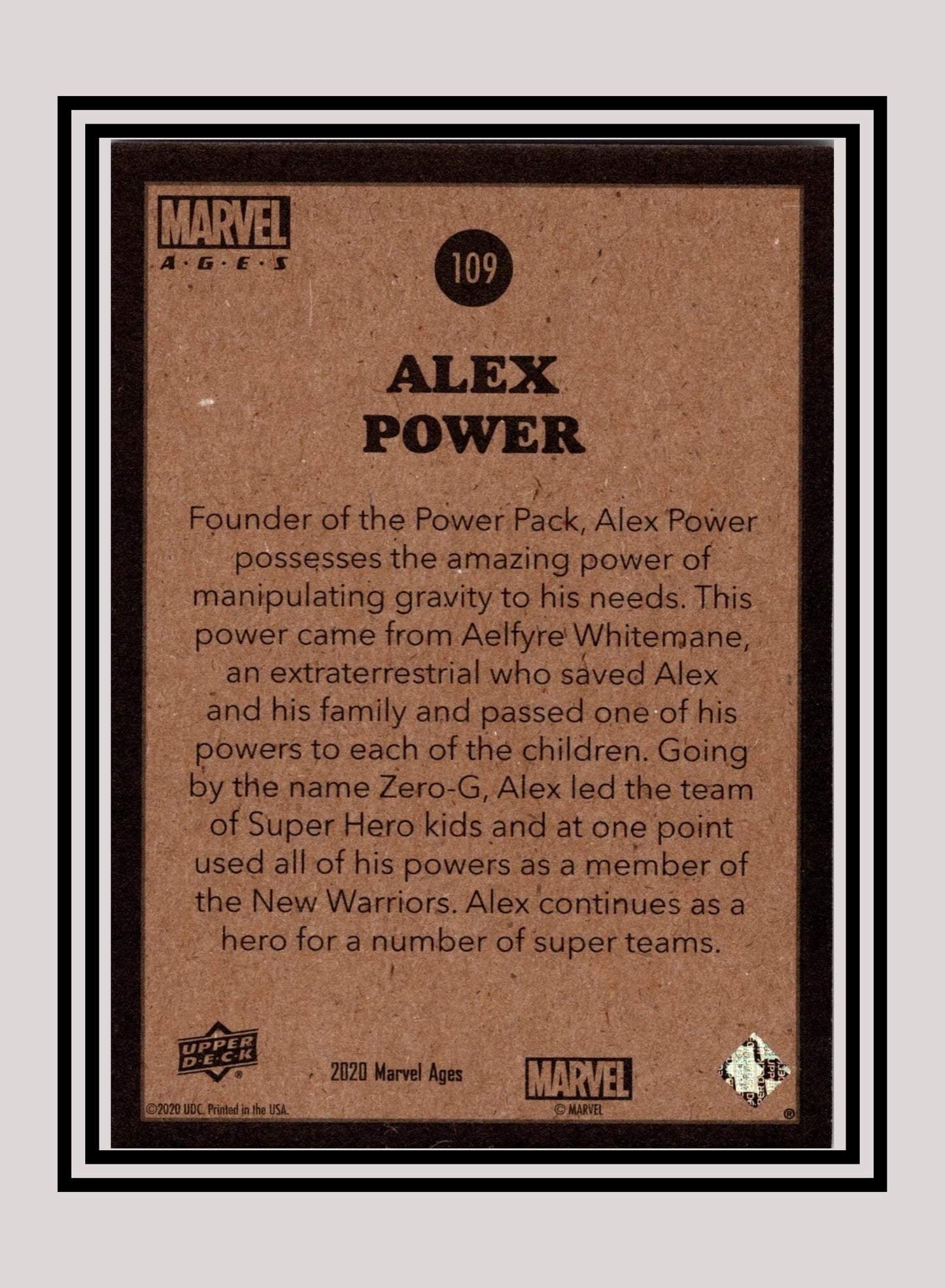 Marvel! 1x Alex Power - Base (#109 - 2020 Upper Deck Marvel Ages)