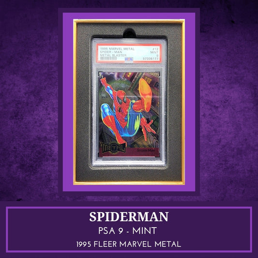 Marvel! 1x Spiderman PSA 9 (Metal Blaster - 1995 Fleer Marvel Metal)