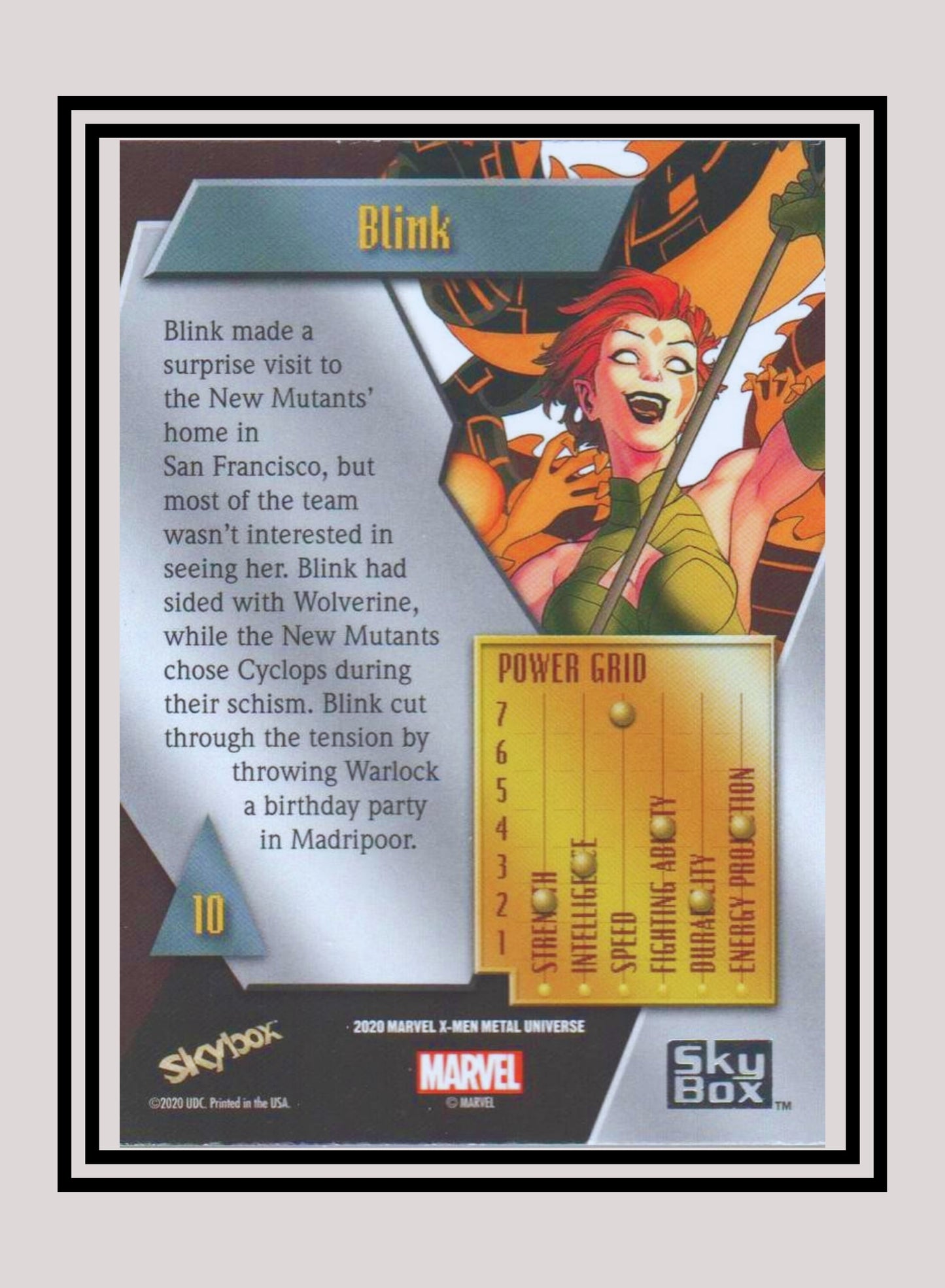 Marvel! 1x Blink - Base Low Series (#010 - 2021 Upper Deck X-Men Metal Universe)