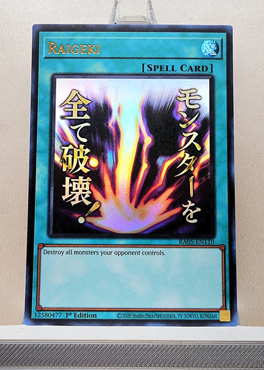 Yugioh! 1x Raigeki Stamp Artwork (RA05 - Ultra Rare) 1st Edition