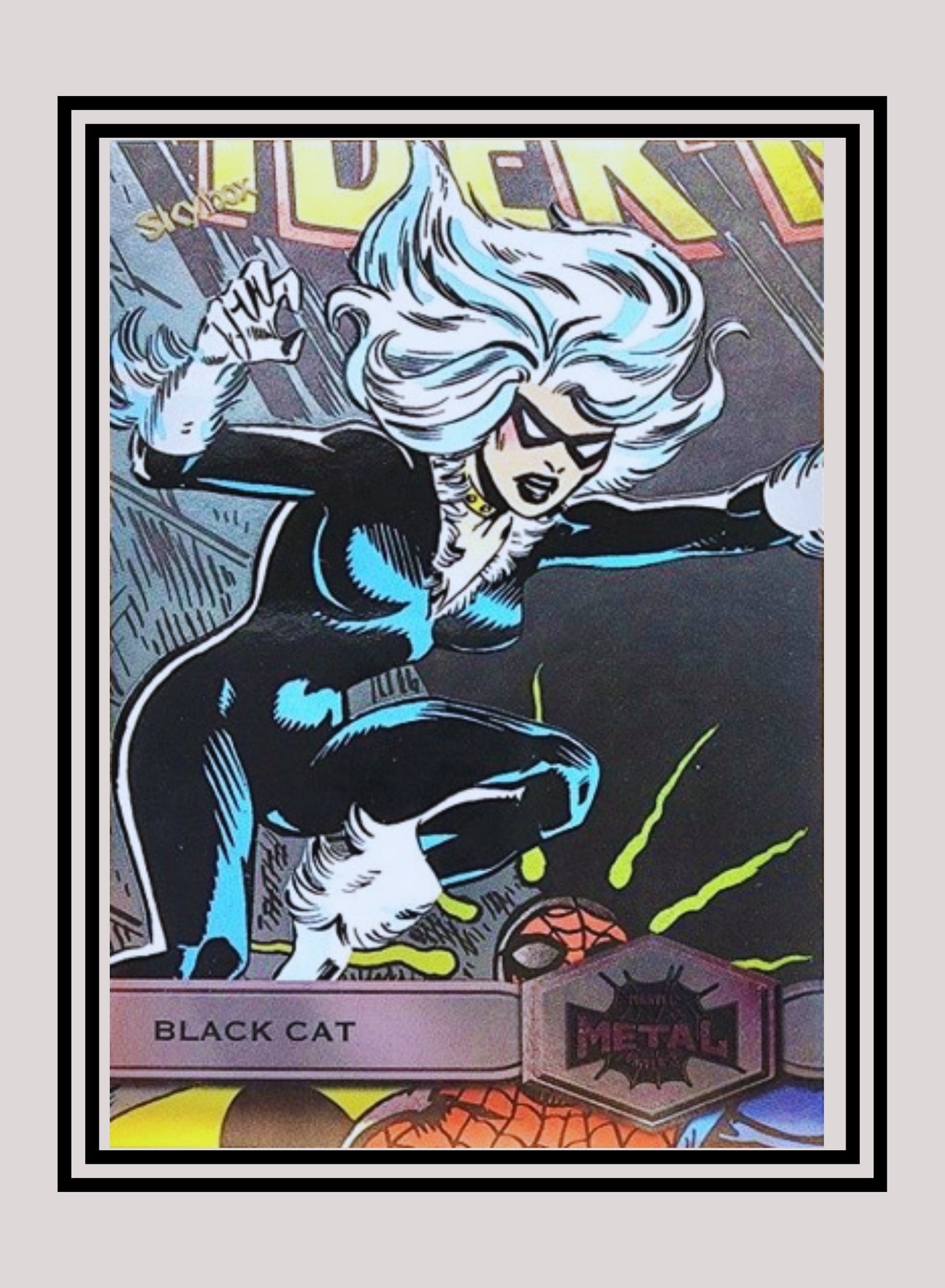 Marvel! 1x Black Cat - Base High Series (#110 - 2021 Upper Deck Spiderman Metal Universe)