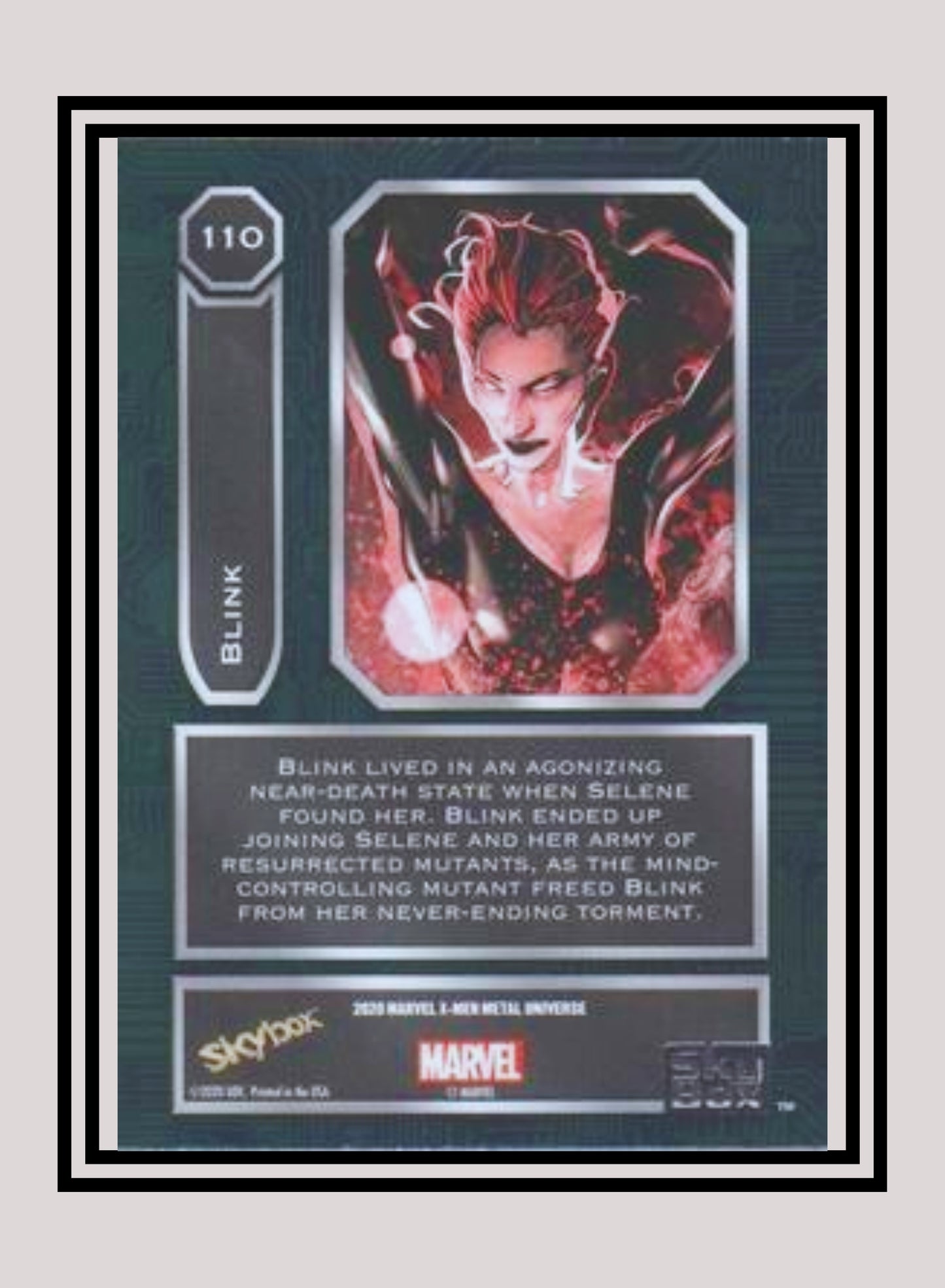 Marvel! 1x Blink - Base High Series (#110 - 2021 Upper Deck X-Men Metal Universe)