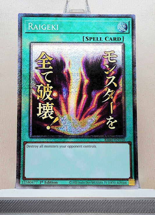 Yugioh! 1x Raigeki Stamp Artwork (RA05 - Starlight Rare) 1st Edition