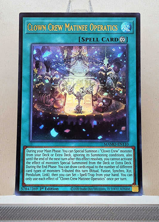 Yugioh! 1x Clown Crew Matinee Operatics (MAMO - Ultra Rare) 1st Edition
