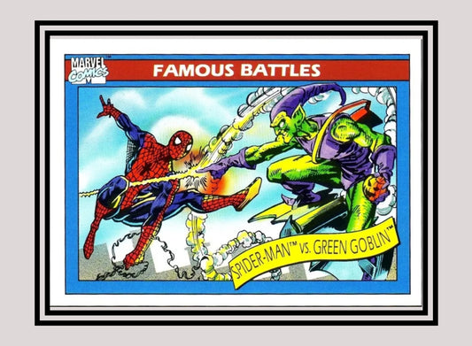 Marvel! 1x Spider-Man vs. Green Goblin - Base (#111 - 1990 Impel Marvel Universe Series I)