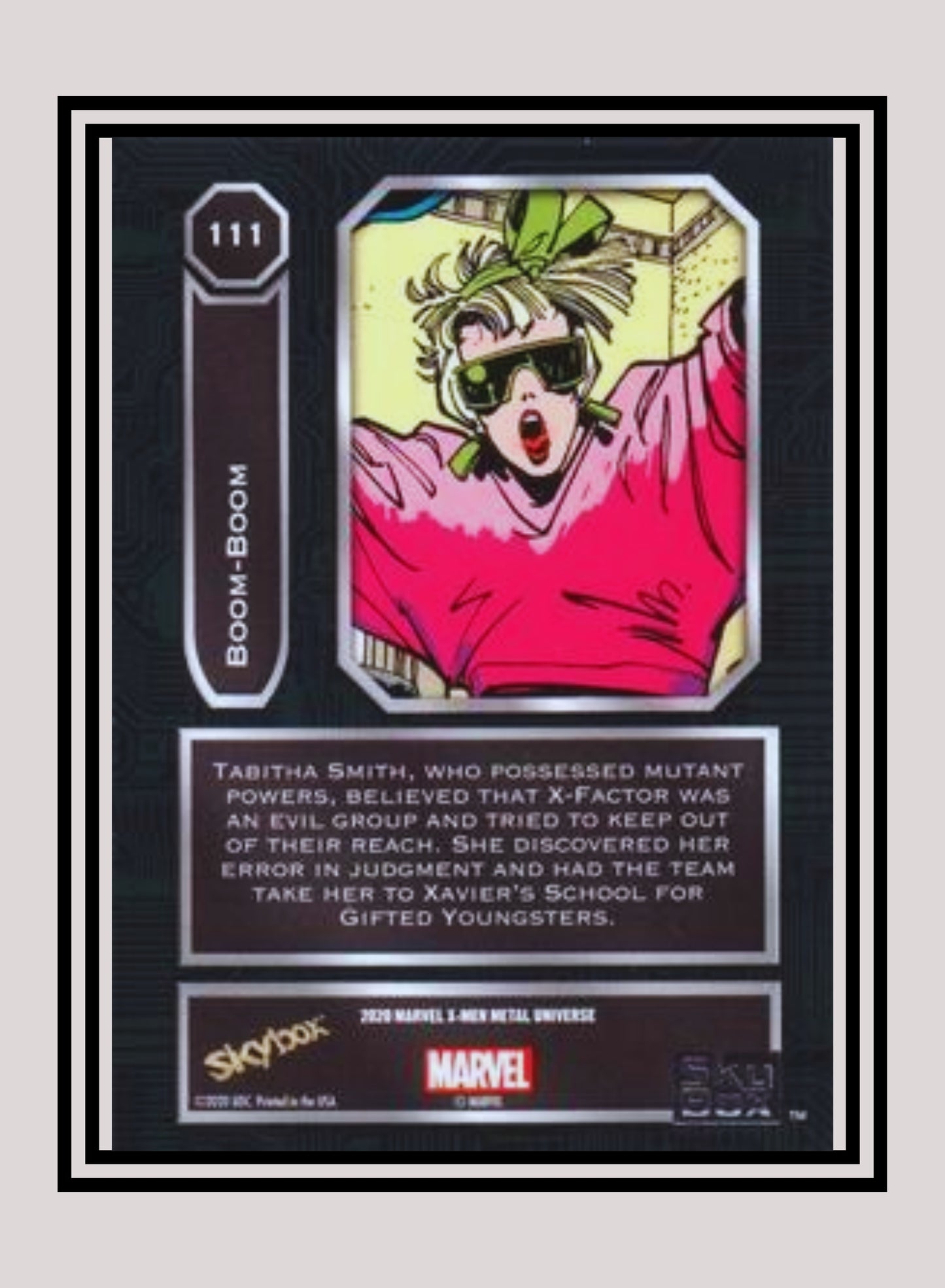 Marvel! 1x Boom-Boom - Base High Series (#111 - 2021 Upper Deck X-Men Metal Universe)