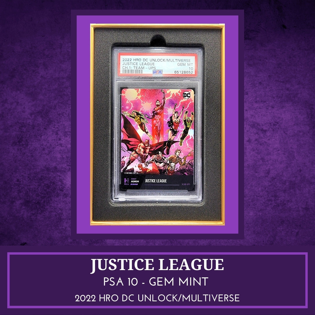 DC! 1x Justice League Chapter 1 Team Ups PSA 10 (Holo - 2022 HRO DC Unlock/Multiverse)