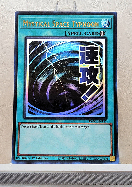 Yugioh! 1x Mystical Space Typhoon Stamp Artwork (RA05 - Ultra Rare) 1st Edition