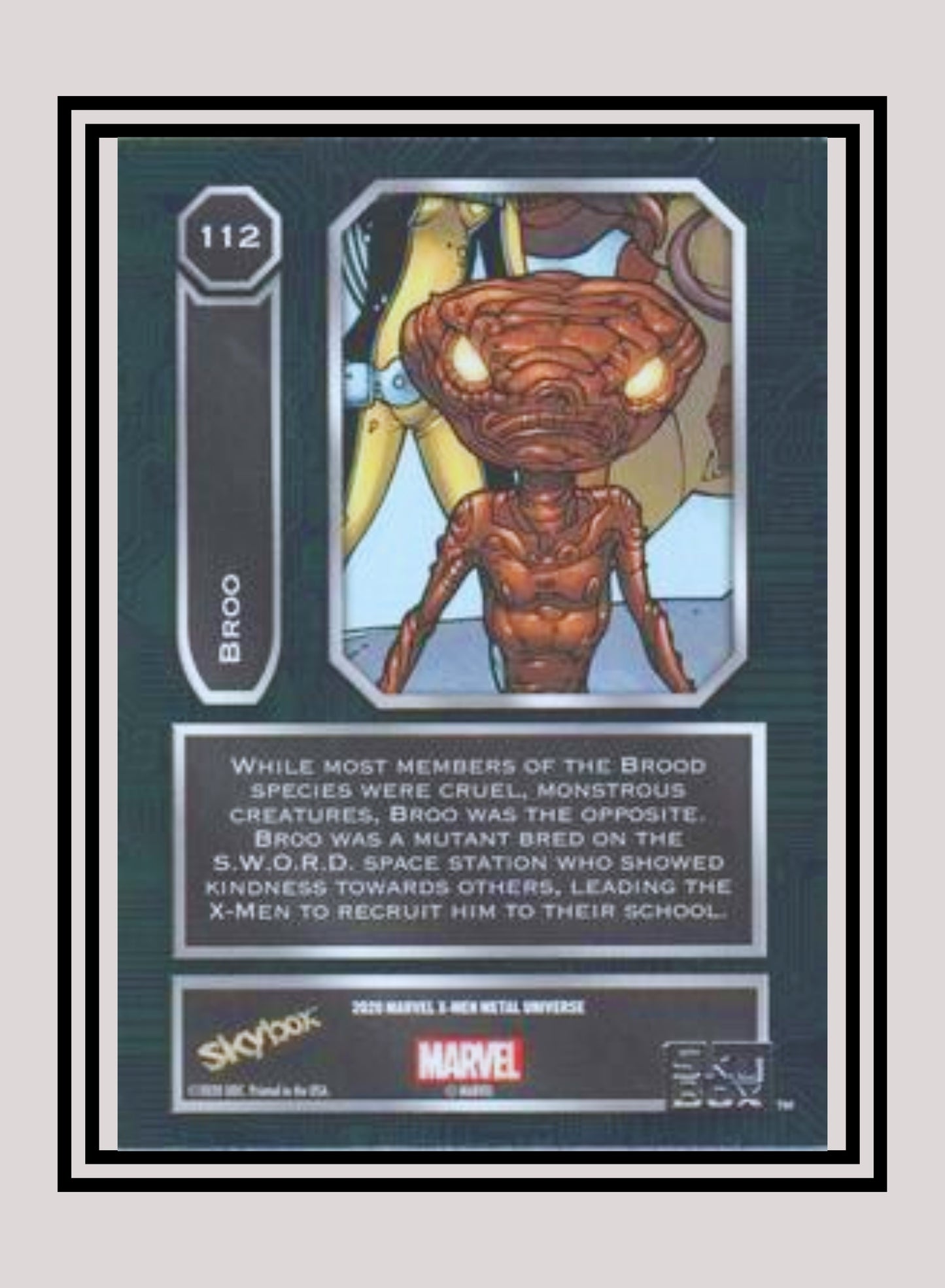 Marvel! 1x Broo - Base High Series (#112 - 2021 Upper Deck X-Men Metal Universe)