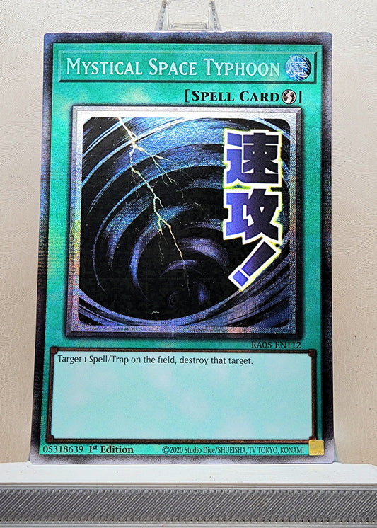 Yugioh! 1x Mystical Space Typhoon Stamp Artwork (RA05 - Starlight Rare) 1st Edition