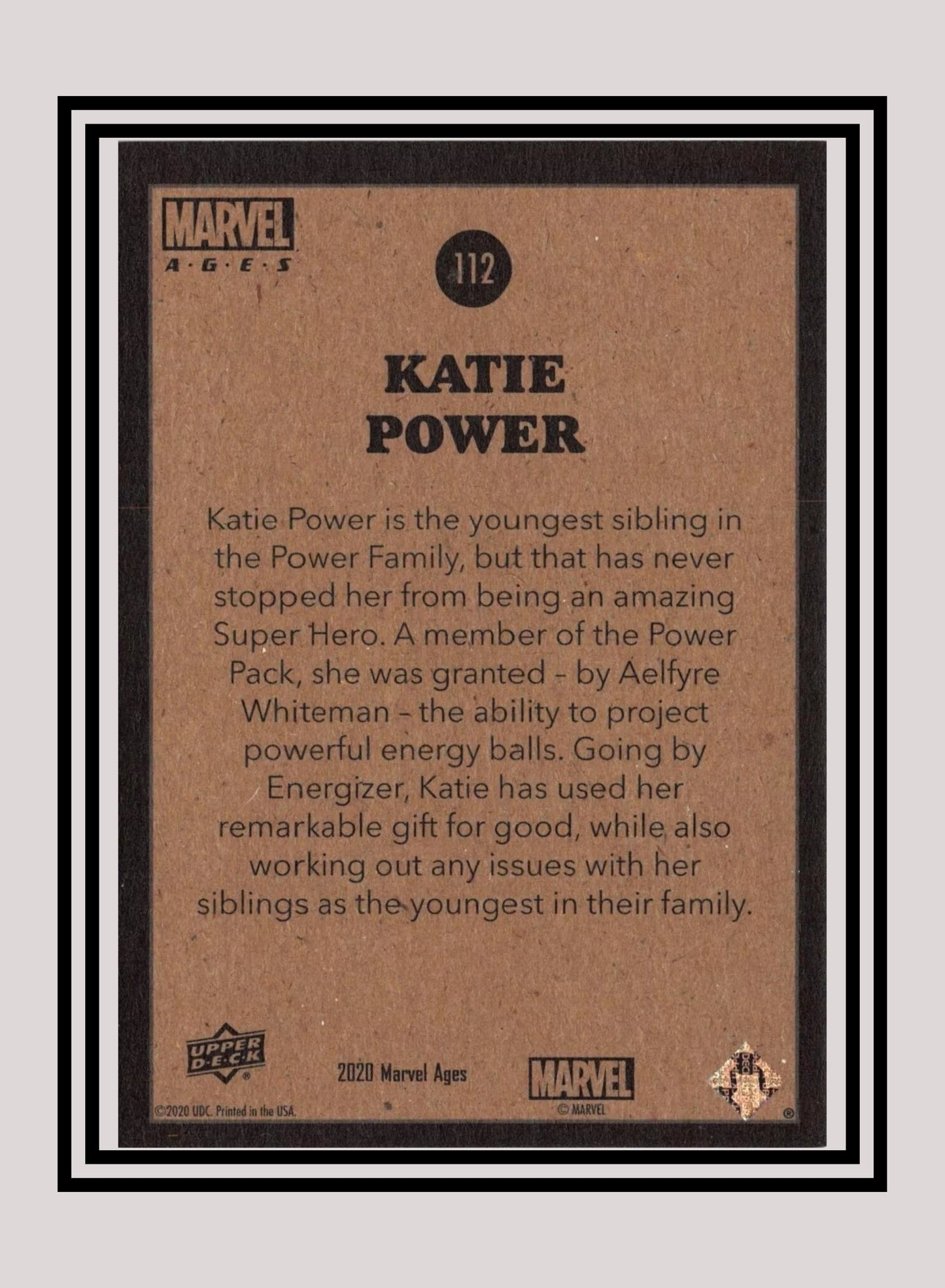 Marvel! 1x Katie Power - Base (#112 - 2020 Upper Deck Marvel Ages)
