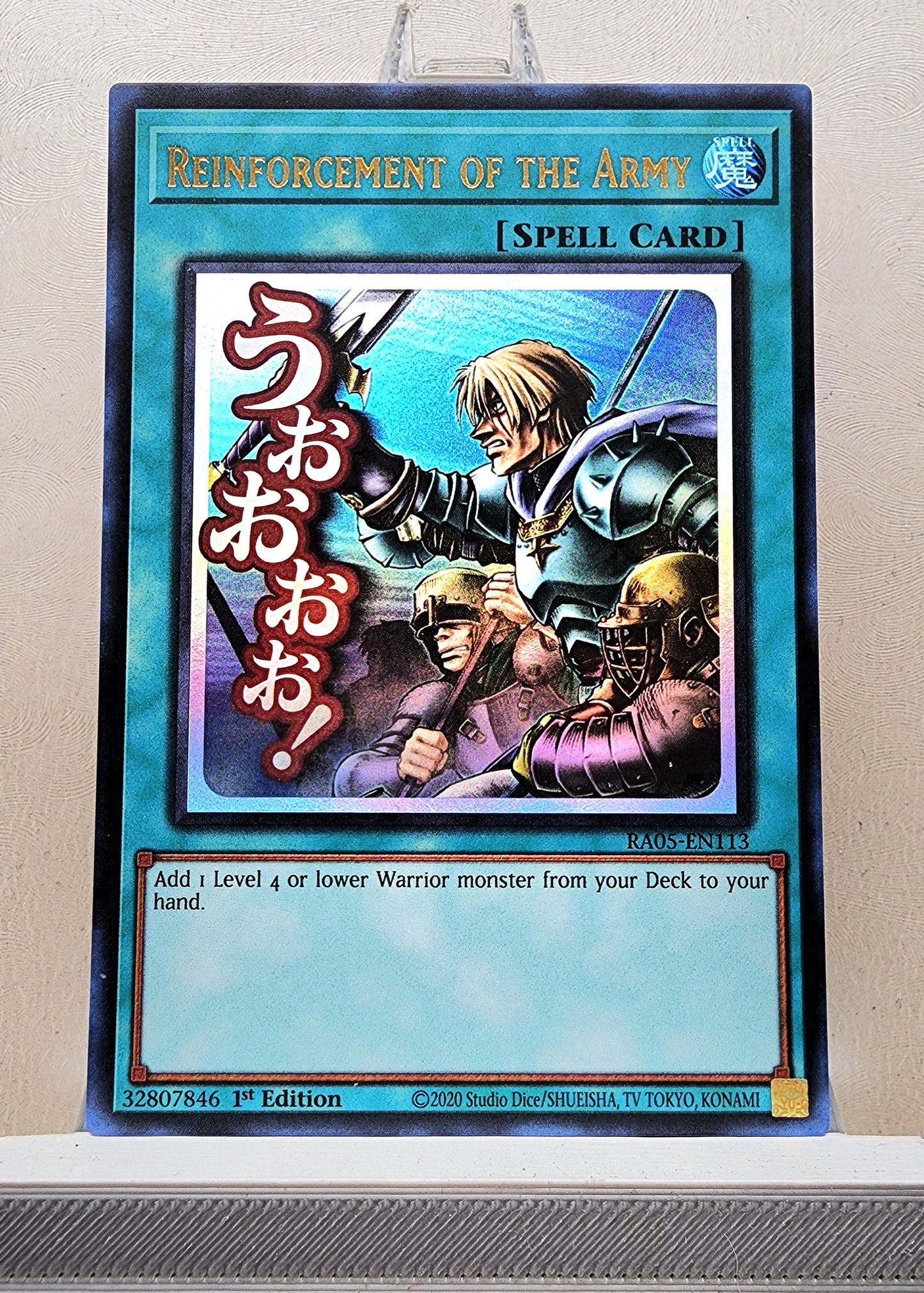 Yugioh! 1x Reinforcement of the Army Stamp Artwork (RA05 - Ultra Rare) 1st Edition
