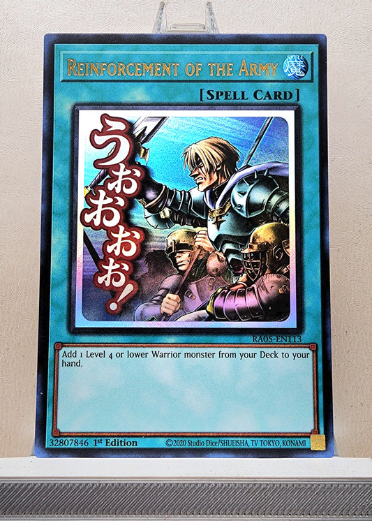 Yugioh! 1x Reinforcement of the Army Stamp Artwork (RA05 - Ultra Rare) 1st Edition