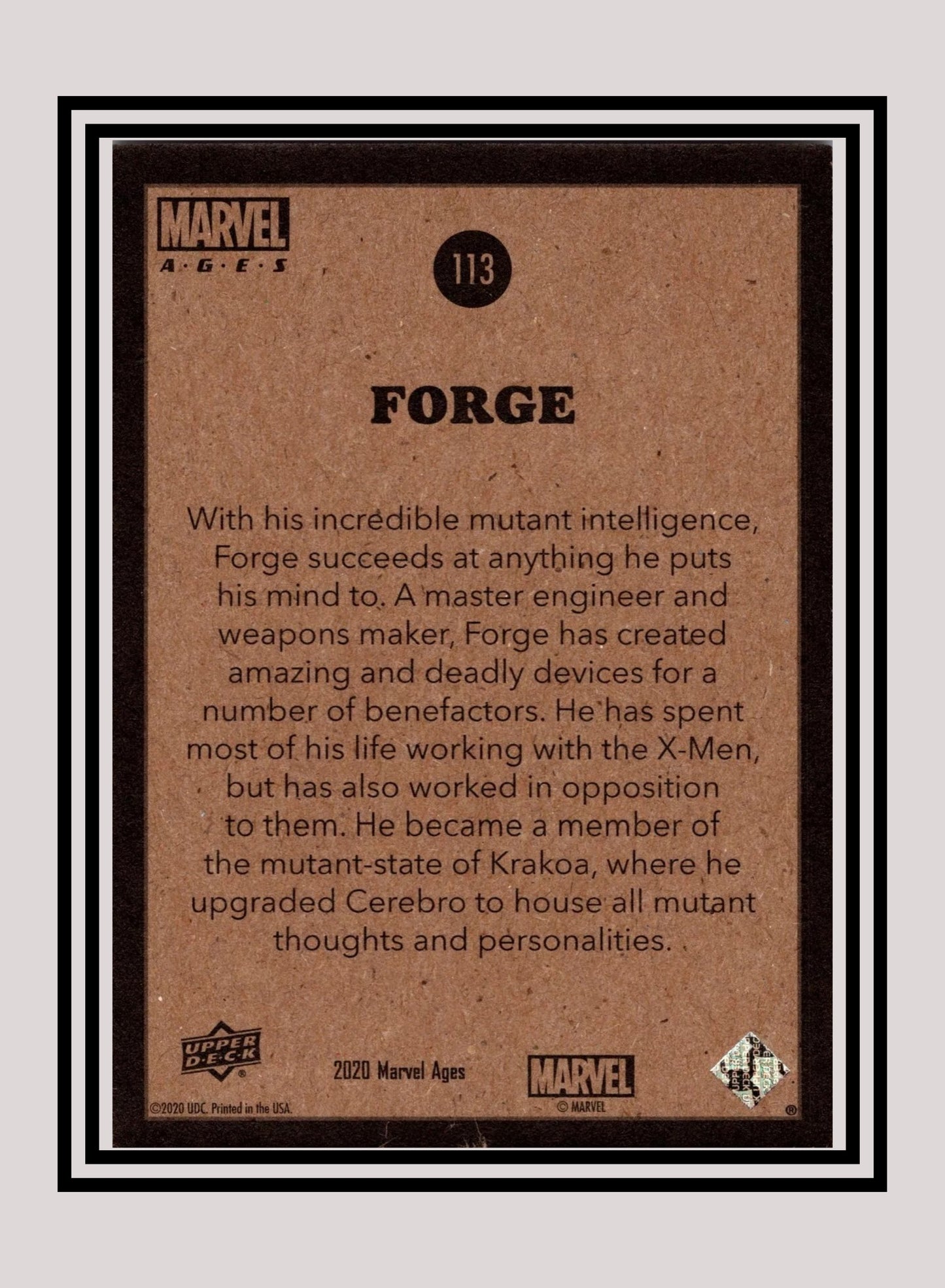 Marvel! 1x Forge - Base (#113 - 2020 Upper Deck Marvel Ages)